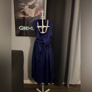 Lindy Bop Blue Black Rockabilly Retro Pinup Dress